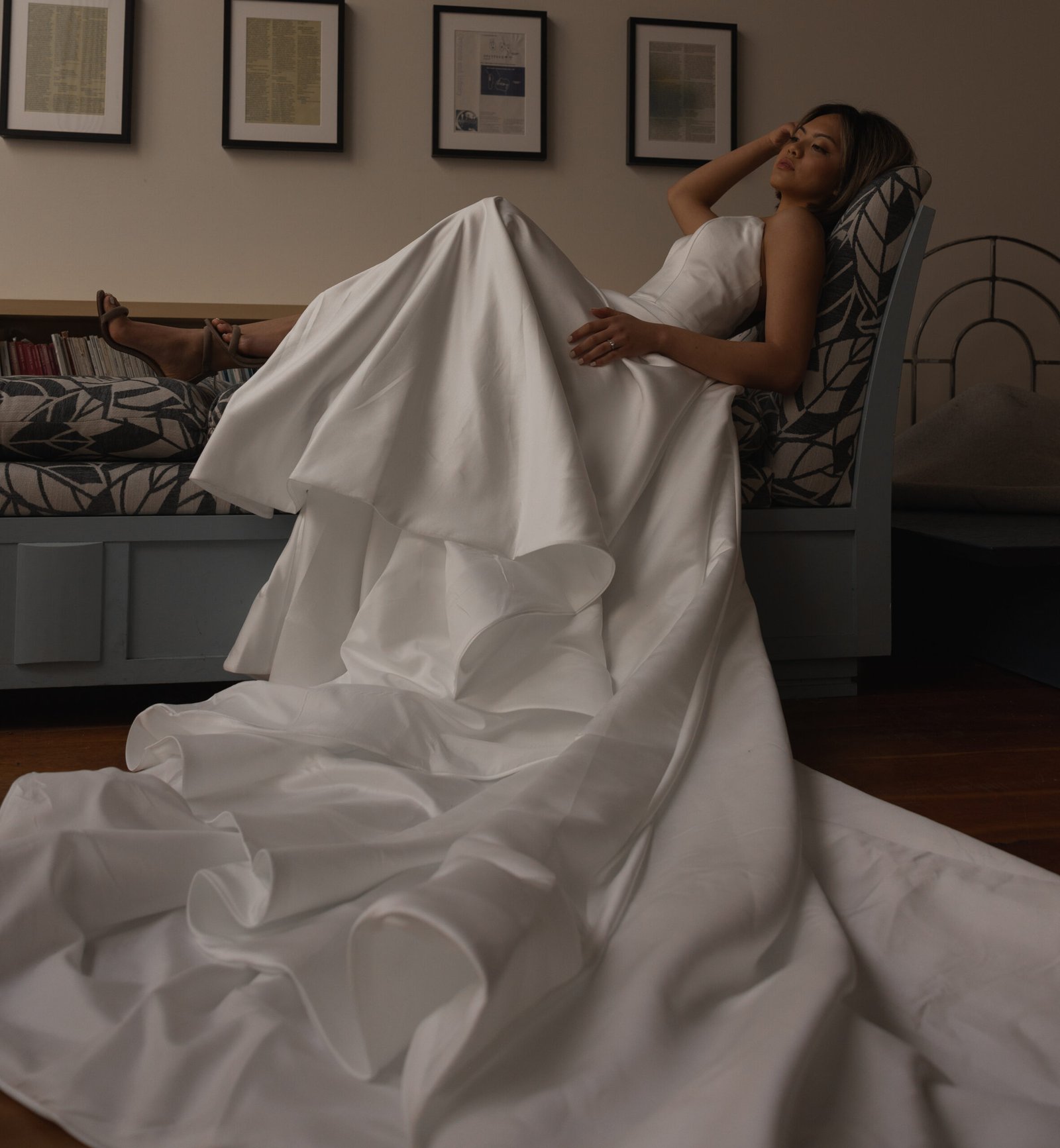 Sweetheart Neckline Satin Wedding Dress - Image 7