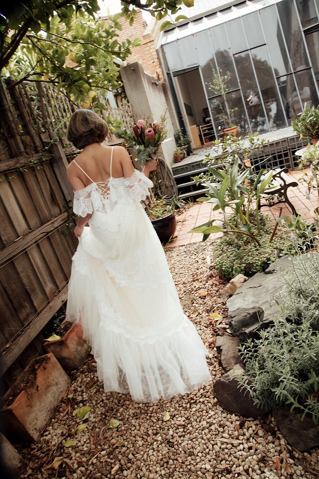 Boho Lace Wedding Dress - Image 3