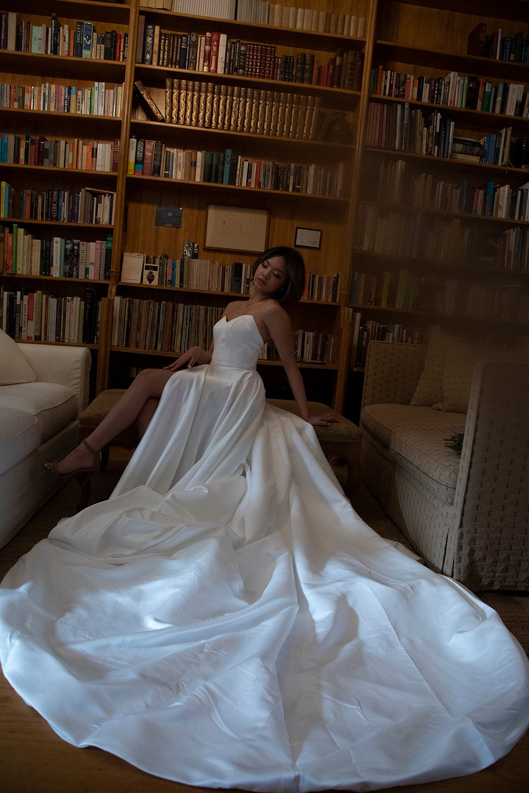 Sweetheart Neckline Satin Wedding Dress