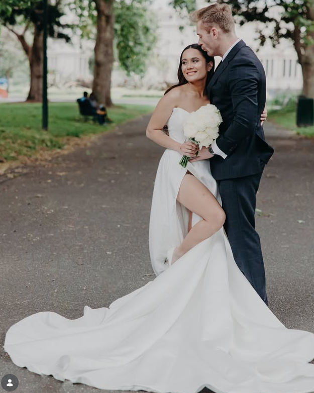 Sweetheart Neckline Satin Wedding Dress - Image 6