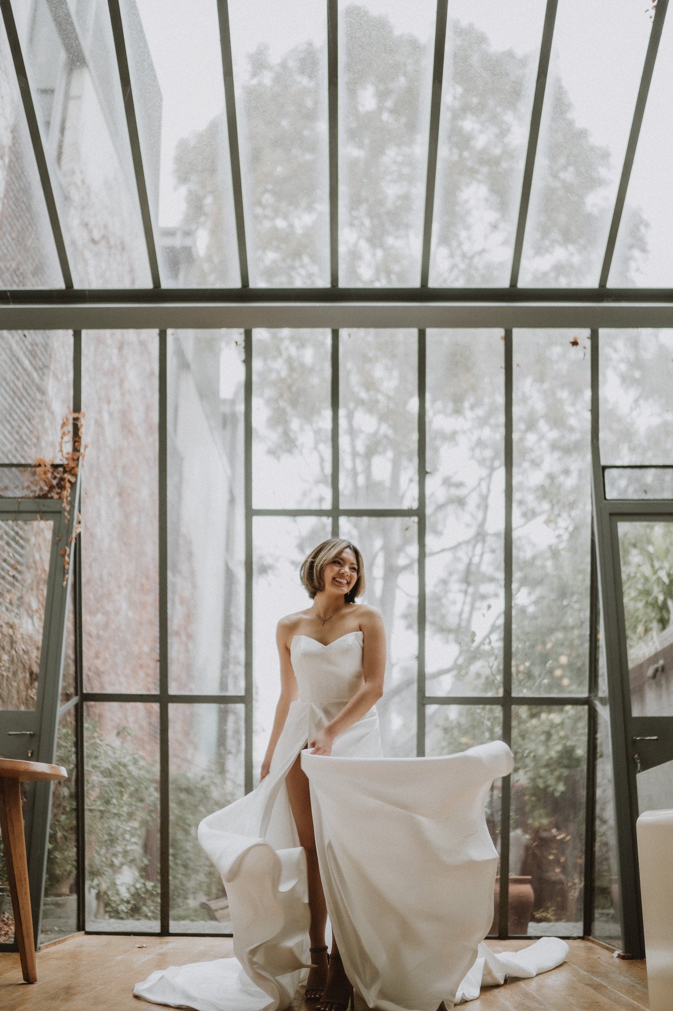 Sweetheart neckline satin wedding dress