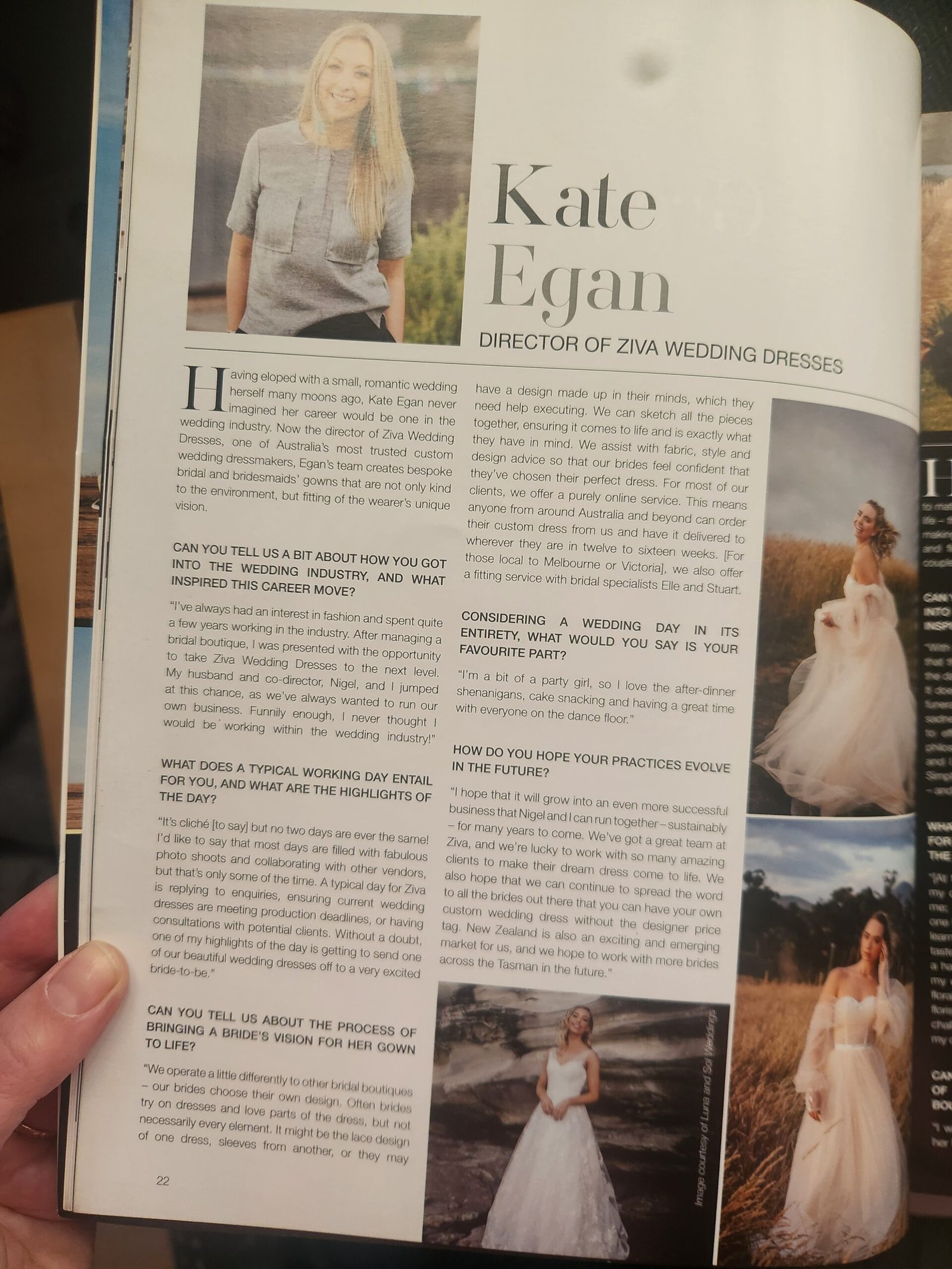 Ziva Wedding Dresses magazine feature